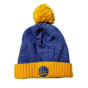 Mitchell & Ness Golden State Warriors Fleece Lined Pom Beanie Unisex OS